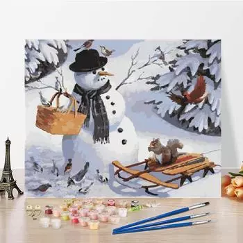 Холст Цифры Масляная Живопись DIY Живопись По Номерам Цифровая Живопись Маслом Искусство Украшения Дома 40x50cm no frame