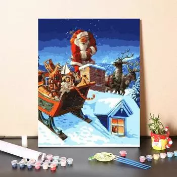 Холст DIY Картина по номерам Цифровая картина маслом Искусство Домашнее украшение Номера Картина маслом 40x50cm no frame