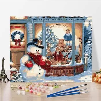 Холст DIY Картина по номерам Цифровая картина маслом Номера Картина маслом Украшение дома Искусство 40x50cm no frame