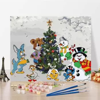 Холст DIY Картина по номерам Цифровая картина маслом Украшение дома Номера Картина маслом Искусство 40x50cm no frame