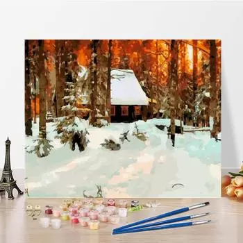 Холст DIY Картина по номерам Домашнее украшение Номера Картина маслом Искусство Цифровая картина маслом 40x50cm no frame