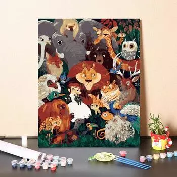 Холст DIY Краска по номерам Номера Картина маслом Украшение дома Искусство Цифровая картина маслом 40x50cm no frame