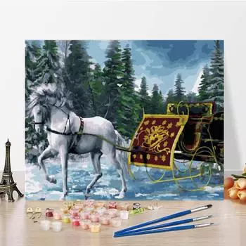 Холст DIY краска по номерам украшения дома искусство цифровая картина маслом цифры картина маслом 40x50cm no frame