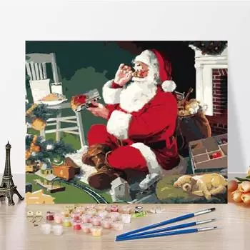 Холст DIY Живопись по номерам Искусство Домашнее украшение Цифровая масляная живопись 40x50cm no frame