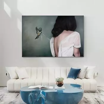 Холст для девочек, постеры и принты, настенные художественные картины для гостиной, украшение дома Cuadros, без рамки 21*30cm