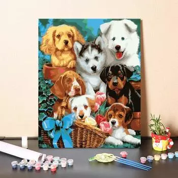 Холст Домашнее украшение DIY Картина по номерам Картина маслом Искусство Цифровая картина маслом 40x50cm no frame