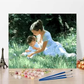 Холст Домашнее украшение Искусство DIY Картина по номерам Картина маслом Цифровая картина маслом 40x50cm no frame