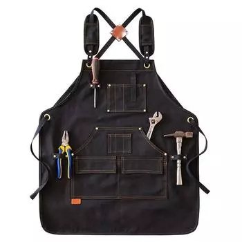 Холст фартук Парикмахерская Кафе Садоводство Плотницкие работы Ресторан Официант Рабочая одежда One Size жёлтый