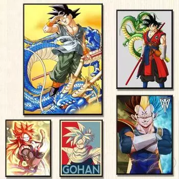 Холст Художественные Работы Живопись Гоку Гостиная Современный Дом Комиксы Картины Куадрос Лучший Подарок Классический 21cm30cm NoFrame