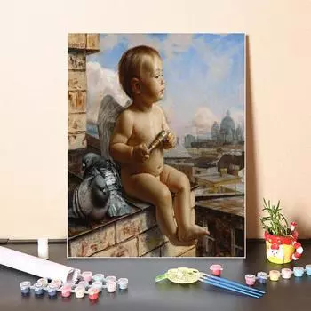 Холст Искусство Цифровая Картина Маслом Цифры Картина Маслом Домашнее Украшение DIY Картина По Номерам 40x50cm no frame