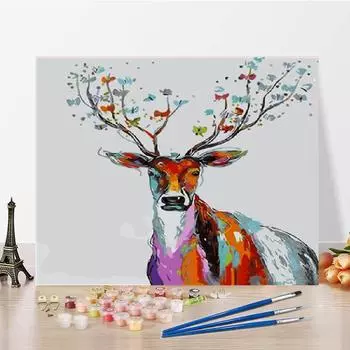 Холст Искусство Цифры Масляная Живопись Домашнее Украшение Цифровая Живопись Маслом DIY Живопись По Номерам 40x50cm no frame