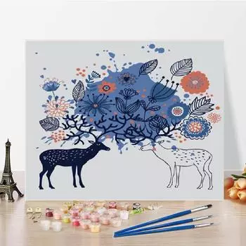 Холст Искусство DIY Живопись по номерам Цифровая живопись маслом Домашнее украшение Цифровая живопись маслом 40x50cm no frame