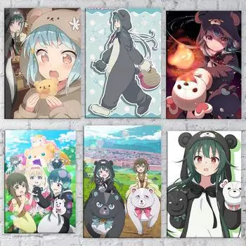 Холст Картина Аниме Плакаты Кума Кума Кума Медведь Юна Фина Ретро Плакат Настенный Декор Настенная Картина Декор Комнаты Домашний Декор 21*30cm