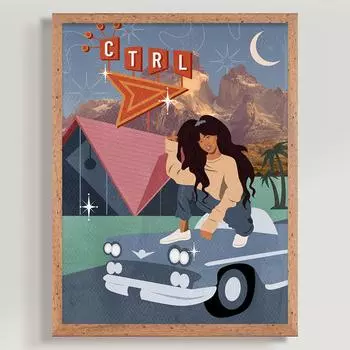 Холст Картина Новый SZA Рэп Хип-Хоп Певица Звезда Подарочный Плакат Гостиная Искусство 21cm30cm NoFrame