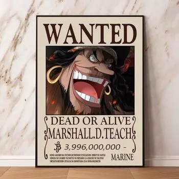 Холст, настенная живопись, украшение «Один разыскивается Луффи», мультяшная фигура, картина, украшение для детской спальни, картина 21cm30cm NoFrame