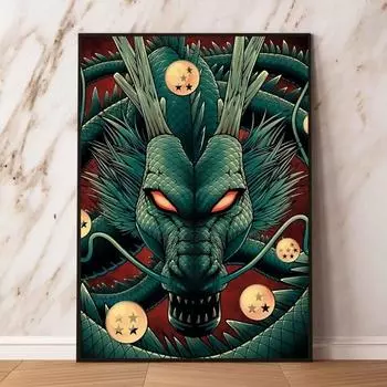 Холст, настенная живопись, Жемчуг дракона, Замасу, мультяшная фигура, картина, украшение для гостиной, живопись 21cm30cm NoFrame