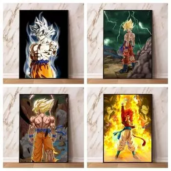 Холст Настенное Искусство Dragon Ball Wukong Комикс Картина Плакат Игрушка Украшение Подарок Висячие Украшения Живопись 21cm30cm NoFrame
