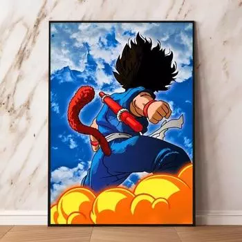 Холст, настенное искусство, Dragon Ball Wukong, украшение для детской спальни, подарок на день рождения, изображение 21cm30cm NoFrame
