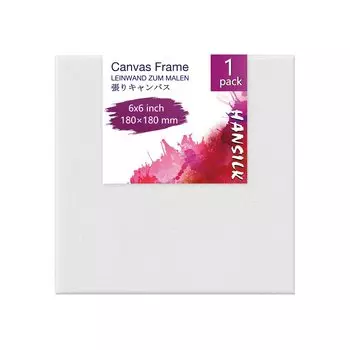 Холст, натянутый на холст S0 180 мм x 180 мм, художественные принадлежности для холста, легкая деревянная рамка, доска для рисования, среднее зерно, можно использовать как для масла, так и для акрила