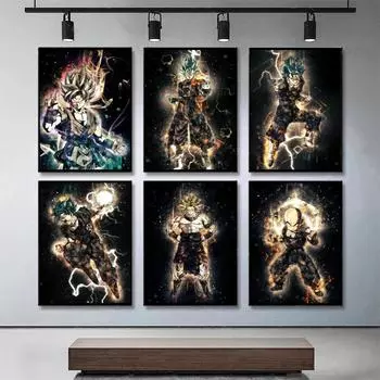 Холст Плакат Dragon Ball Wukong Комикс Картина Современный дом подарок на день рождения Детская спальня 21cm30cm NoFrame