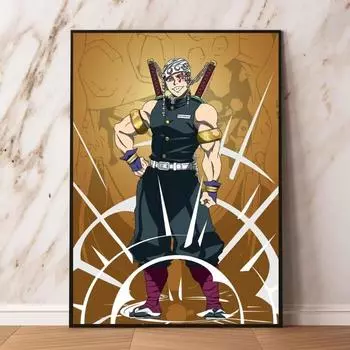 Холст Плакат японского аниме «Убийца Демонов» Модульный Рисунок Подарок Искусство Комикс Картина Комната Семейный Детский Подарок 21cm30cm NoFrame