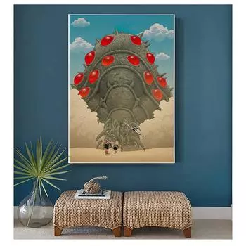 Холст с изображением ветра, постер, настенное искусство, без рамки Studio Ghibli Nausicaa The Valley, без рамки 21*30cm