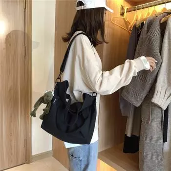 Холст с принтом букв, женская пляжная сумка для покупок, новая женская сумка-тоут