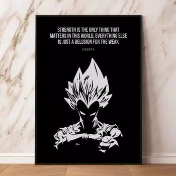 Холст с принтом Dragon Ball Brothers, интерьерная живопись, украшение для дома, классические изображения героев мультфильмов 21cm30cm NoFrame