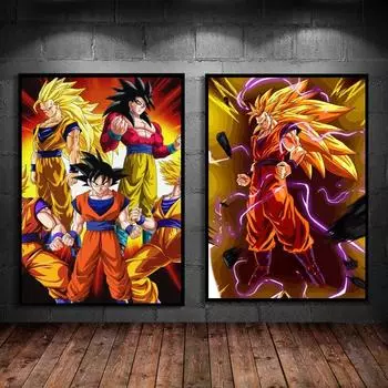 Холст с принтом Dragon Ball Carot, современный дом, гостиная, рождественский подарок, классическая наклейка на стену, высокая 21cm30cm NoFrame