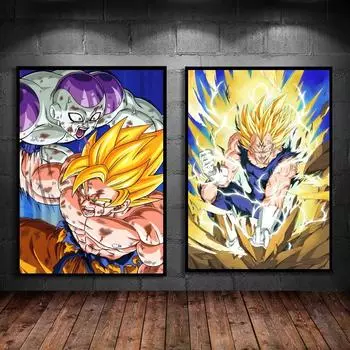 Холст с принтом дракона из бисера Gogeta, украшение на стену, постер, игрушка, современная гостиная, подарок на день рождения для детей 21cm30cm NoFrame