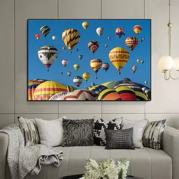 Холст с воздушным шаром, постеры и принты, настенные художественные картины для гостиной, украшение дома Cuadros, без рамки 21*30cm