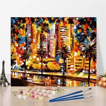 Холст Украшение Дома Цифровая Картина Маслом Цифры Картина Маслом Искусство DIY Картина По Номерам 40x50cm no frame