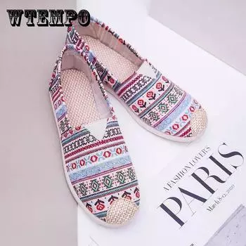 Холстовая обувь Старая пекинская тканевая обувь. Женские туфли без шнуровки на плоской подошве. Мягкие универсальные повседневные кроссовки на плоской подошве. Рабочая обувь. 40