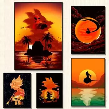 Художественные работы на холсте, картины, постеры, изображения игрушек, печатные изображения на стенах, детские спальни, декоративные подарки, комиксы для современной гостиной 21cm30cm NoFrame