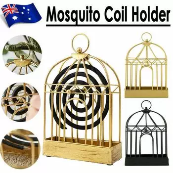 Home Birdcage Decor Fashion Burner Repellant Mosquito Coil Holder Pet Garden Mozzie Home Outdoor beads золотой