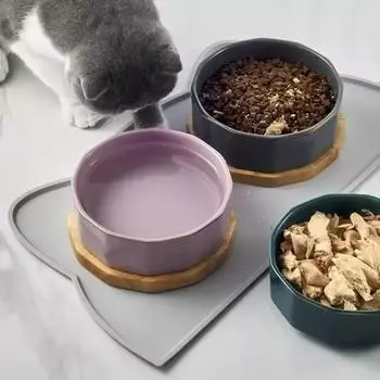 Home. CatS CarrierS Easy Cats and Grade Placemat Leak-proof Silicone Anti-slip Clean to Waterproof Mats Pet Food Anti-dirty Dog XS серый