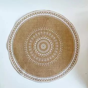 Home Decor Plate Craft Round Embroidery Table Placemat Coaster Coffee Cup Mats Kitchen Supplies 4