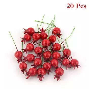 Home Decor Red Flower Simulation Berries Wedding Decoration Fake Pomegranate Artificial Fruit