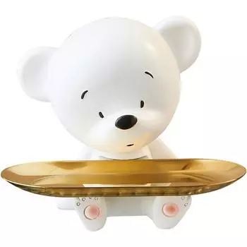 Домашний декор Статуэтки Украшения для гостиной Статуэтки из смолы Скульптуры белого медведя Хранение ключей Украшения Поделки для интерьера