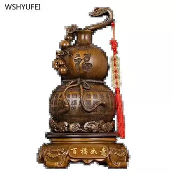 Home decoration accessories Baifu Ruyi gourd ornament Feng Shui ornaments Gift for store opening 1pcs Resin crafts