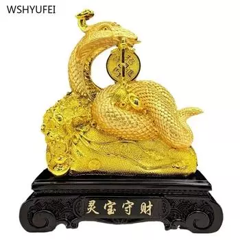 Home decoration accessories Spirit Snake Ornament The auspicious mascot for the Year of the Snake Store opening gifts 1pcs 13x6x15.5 cm
