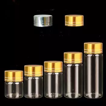 Украшение дома Корковая пробка Пустая банка для образцов Мини Прозрачная стеклянная бутылка желаний Пустые флаконы для хранения Подвески своими руками 5-14 мл 22*30mm золотой