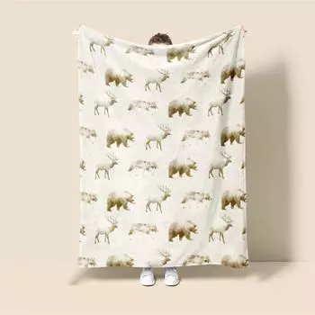 Home decoration plush Sofa blanket Anime animals Bedspread on the bed anime fluffy soft blankets thick blanket for winte 30x40in