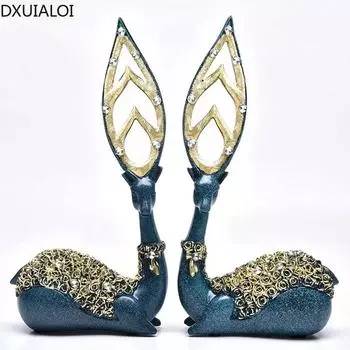 Home decorations European style creative home accessories decoration TV cabinet deer wine cabinet resin craft gift marriage