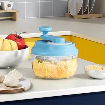 Home Garlic Press Machine, Garlic Crusher, Manual Crushing Garlic Mixer, Chopped Garlic Mixer, Home Use синий