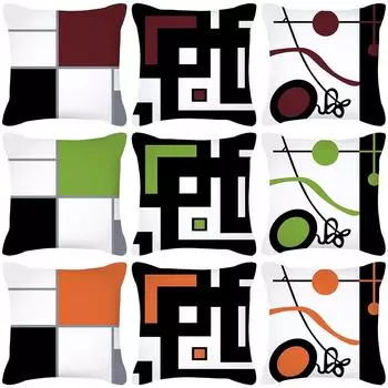 Home Goods Sofa Pillowcase Abstract Peach Skin Watercolor Printed Cushion Cover 40x40cm