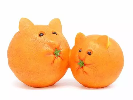 Home Grown Home Grown Orange Cat Parent and Child Figure Figure Ring