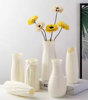 Home Ins Nordic Plastic Vase Fall-resistant Simulation Vase Creative Simple Small Fresh Vase for Decoration in Living Room