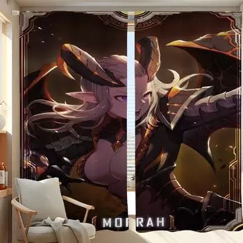 Home Interior Kitchen Curtains for Living Room 2 Pieces Blackout Curtains Door Curtain Kings Raid Bedroom Decoration Partition W50xH70cmx2pcs-CL