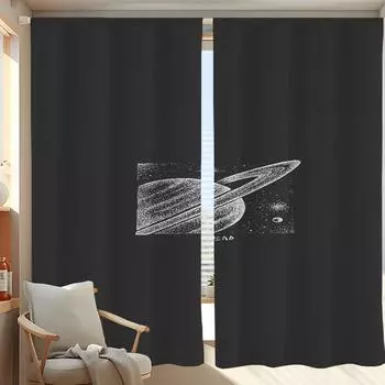 Home Interior Kitchen Curtains for Living Room 2 Pieces Blackout Curtains Door Curtain Starry Sky Partition Bedroom Decoration W50xH70cmx2pcs-CL